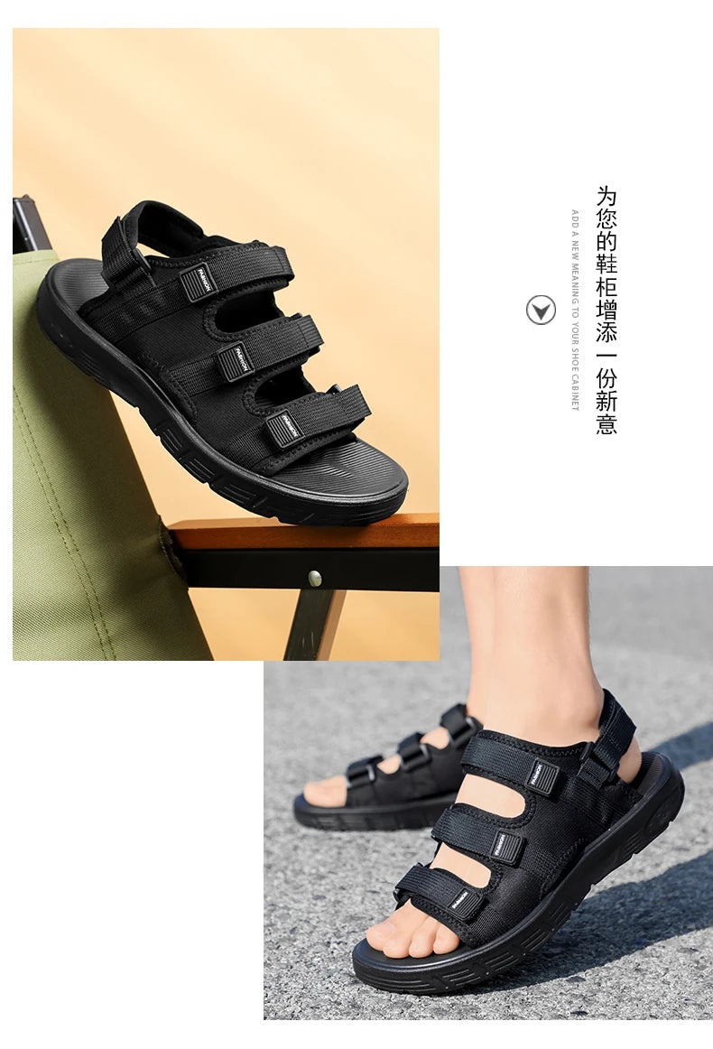 A Pair of Men's Sandals, Summer New Trendy Sports Outer Wear, Non-Slip, Wear-Resistant, Soft-Soled Driving, Cool Beach Shoes for Men