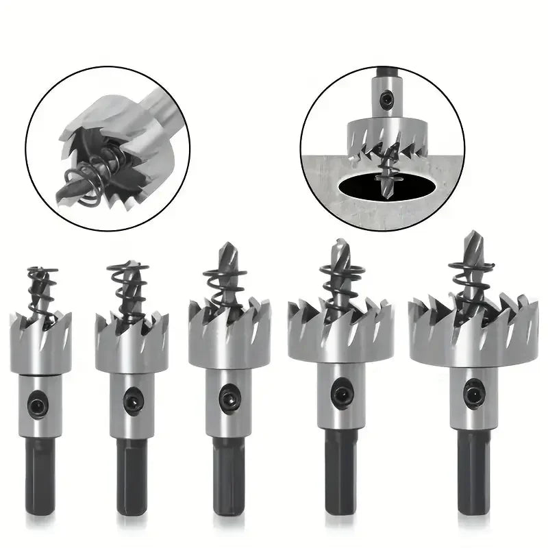Hole Saw Cutter Drill Bit Set Holesaw Core HSS Wood Soft Metal Sheet Plastic PVC Stainless Steel High Speed for Power Tool