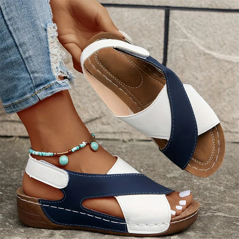 2025 Women Wedges Sandals Summer Fashion Sandals Lightweight Casual Sandals Shallow Outdoor Beach Shoes Women Sandalias De Mujer