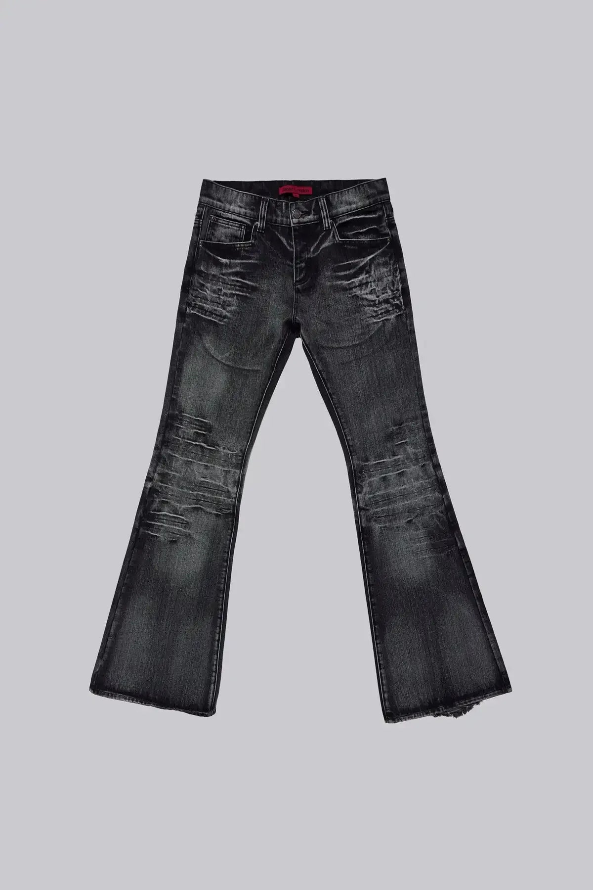 Y2K Mid Blue Flared Jeans Vintage Washed Men Women Bootcut Jeans Gothic High Street Unisex Streetwear Retro Baggy wide leg Pants