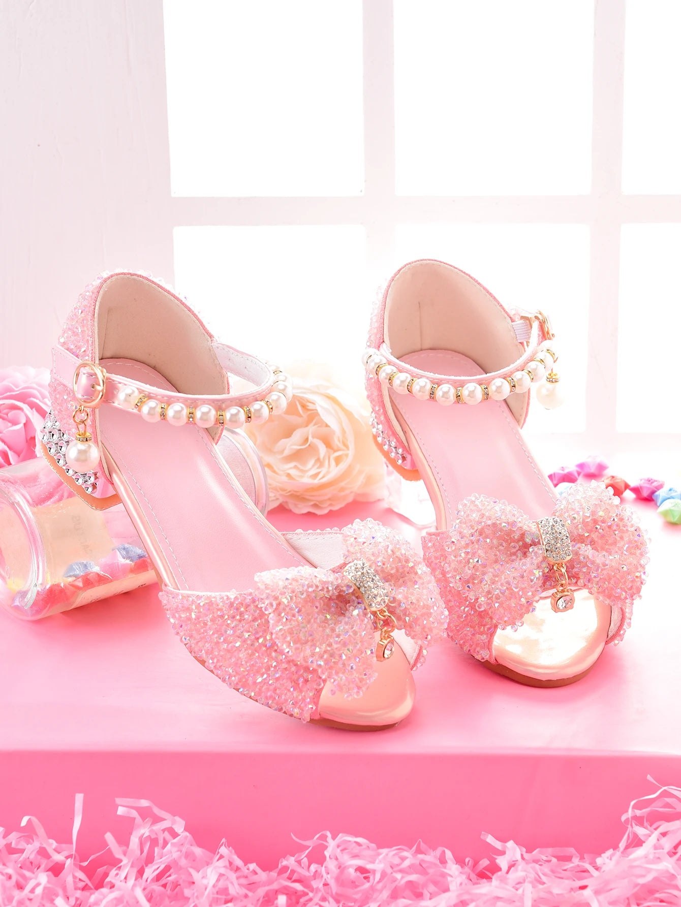 Girls' Dress Sandals For Formal Occasions, Children High Heels For /Models Performance And Fashion Show
