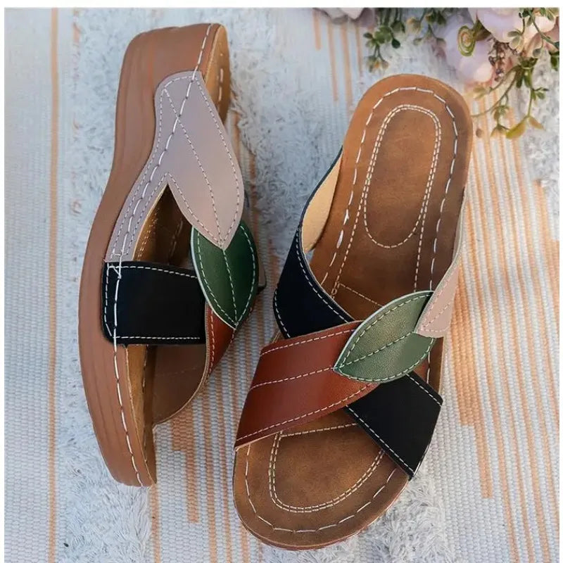 Women's Sandals Comfortable Wedges Heels Sandals Summer Shoes Woman Heeled Slippers Women Summer Footwear Chaussures Femme
