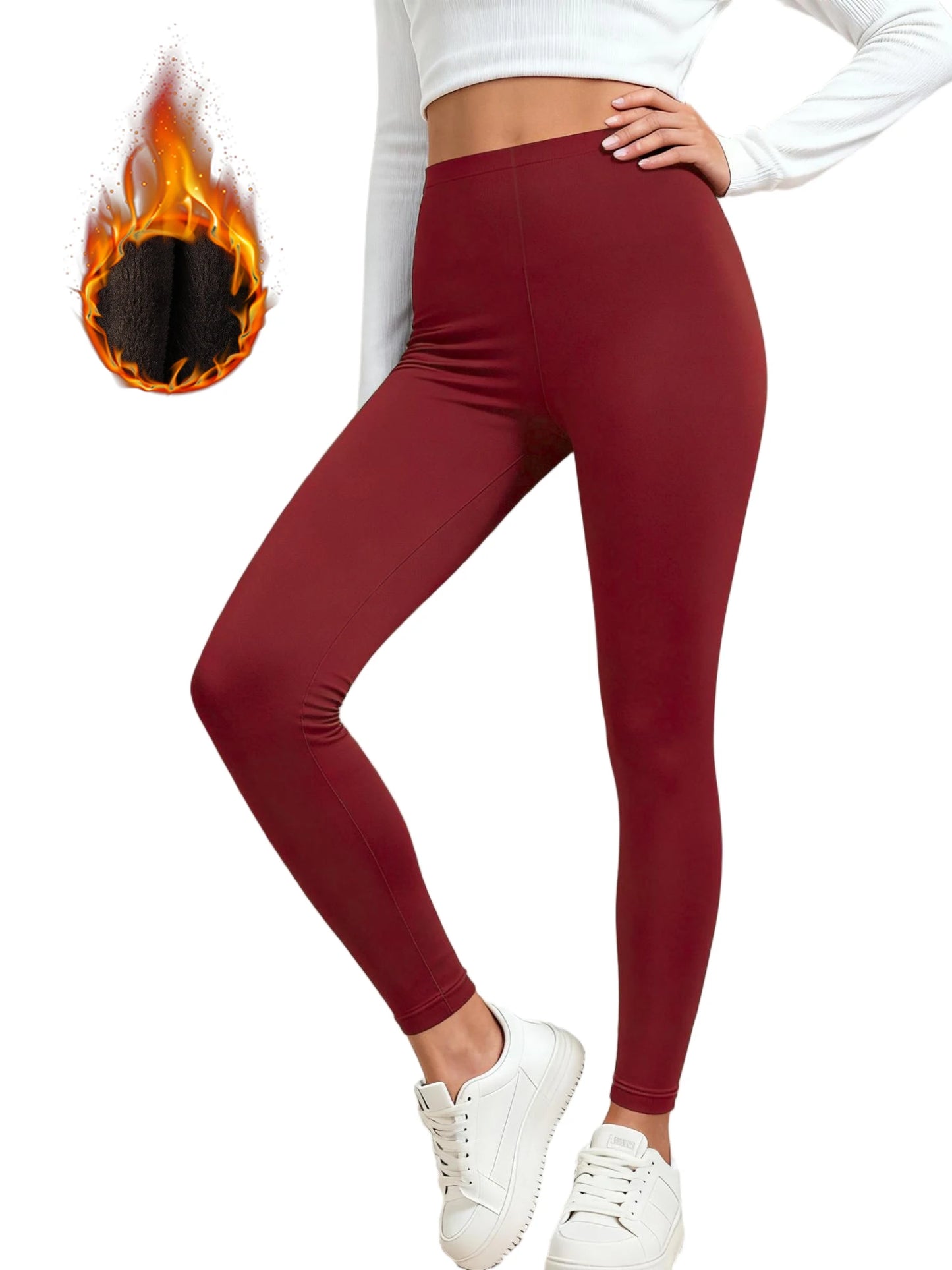 Winter Fleece Thicken Women Solid Color Leggings Thermal Autumn Jogging Pants Warm High Elasticity Camouflage Woman Trousers