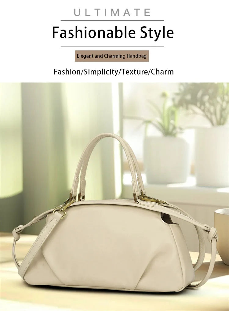 New Women's Bags, Fashionable and Simple Handbags, Niche High-End Shoulder Bags, Versatile Casual Bags for Commuting, Large-Capacity Tote Bags, Soft Leather Crossbody Bags