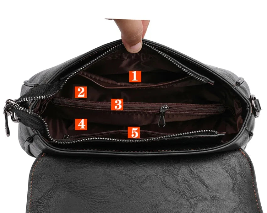 Retro Shoulder Bag Women Handbag High-quality 3D Printed Diagonal Crossbody Classic Office Not Too Big or Too Small Bag Luxury