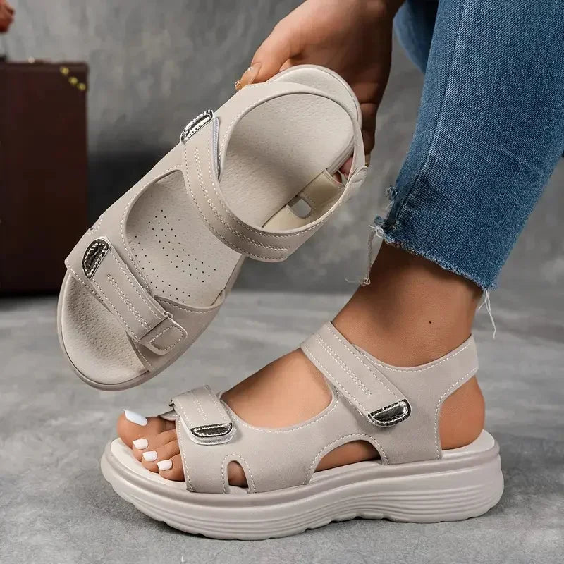 New Summer Wedge Sandals Casual Women Comfortable Fashion Thick Sole Outdoor Platform Sandals Non Slip Wading Beach Shoes Women