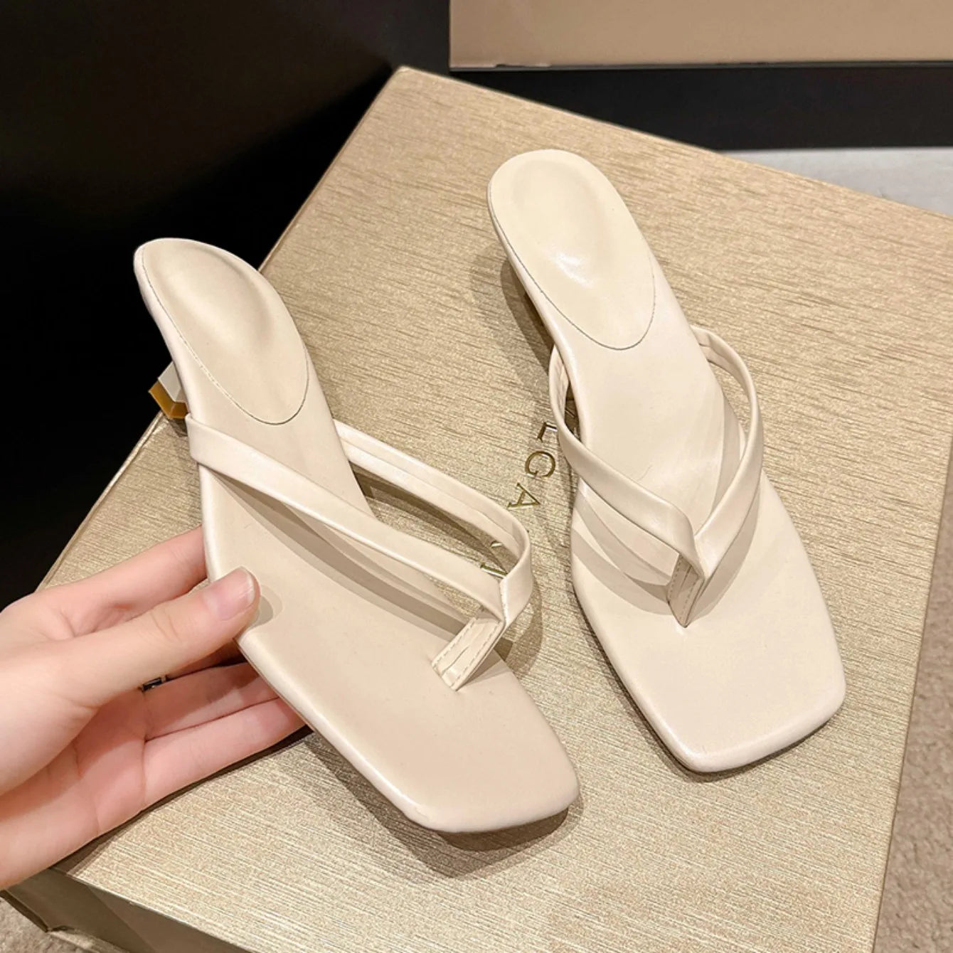 Women Slippers High Heels Sandals Sexy Open Toe Party Wedding New Summer Shoes Fashion Beach Woman Soft Slides Zapatos De Mujer