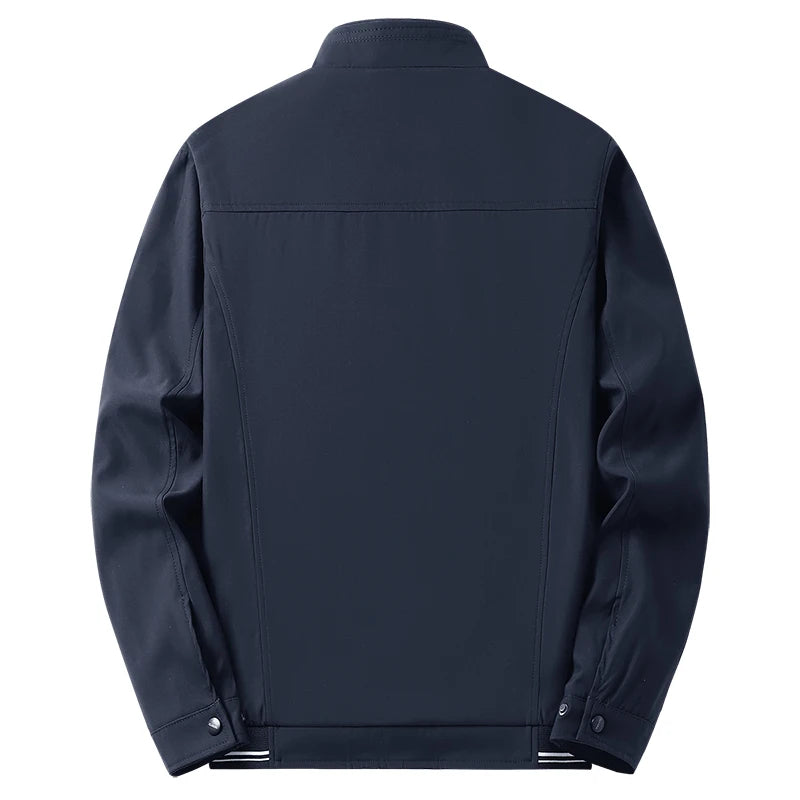 Men's New Spring and Autumn Clothing Stand Up Collar Jacket, Middle-aged and Elderly Jackets, Casual Business Men's Clothing