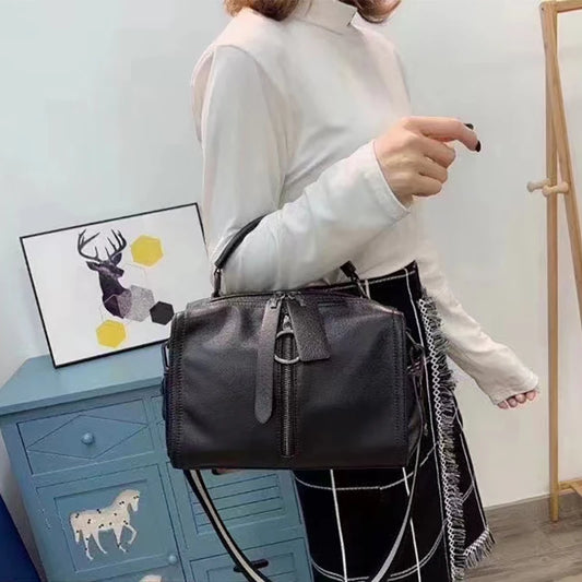 Fashion Women's Hand Bags Cowhide Luxury Casual Shoulder Bag  Ladies Versatile Trendy Chain High-capacity Crossbody Bags