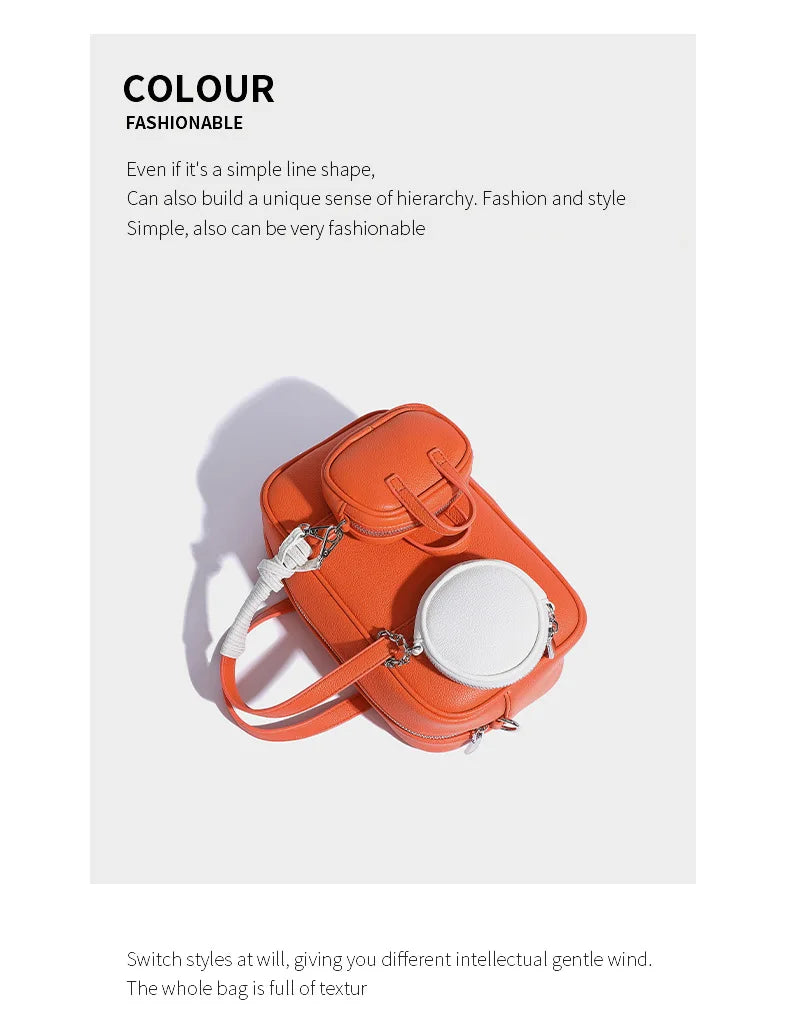 Boston Bag Women Fashion 2025 Euro-America Style Simple Shoulder Bag Handbags Composite Bag