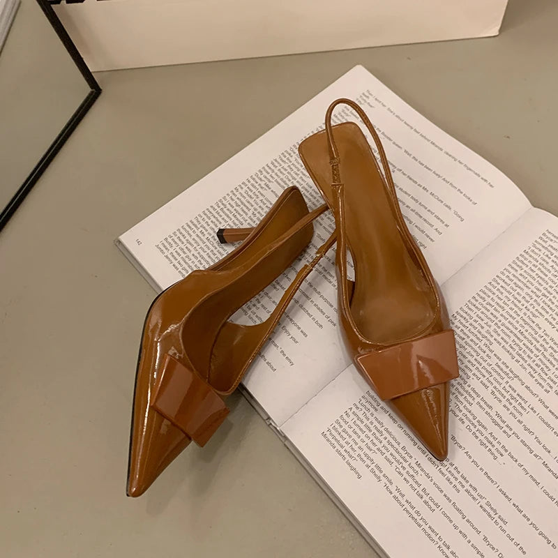 2026 Summer High Heel Women Sandals Fashion Pointed Toe Singbacks Shoes Design Style Banquet Party Sandalias Shoes