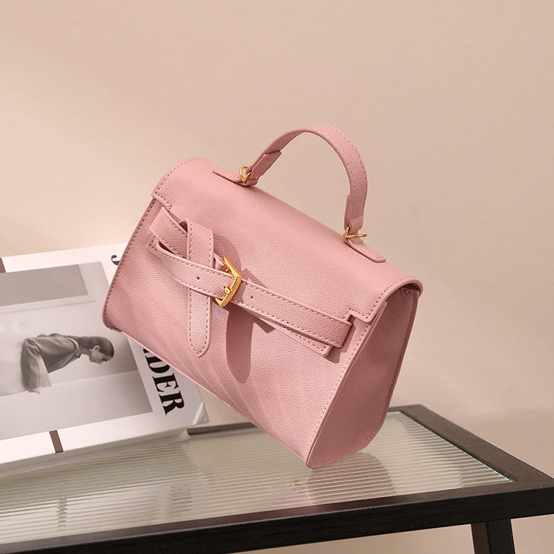 Classic Black Handbag Brand Bag Women Solid Small Pu Leather Crossbody Bag With Short Handle High End Sac A Main Designer Bosas