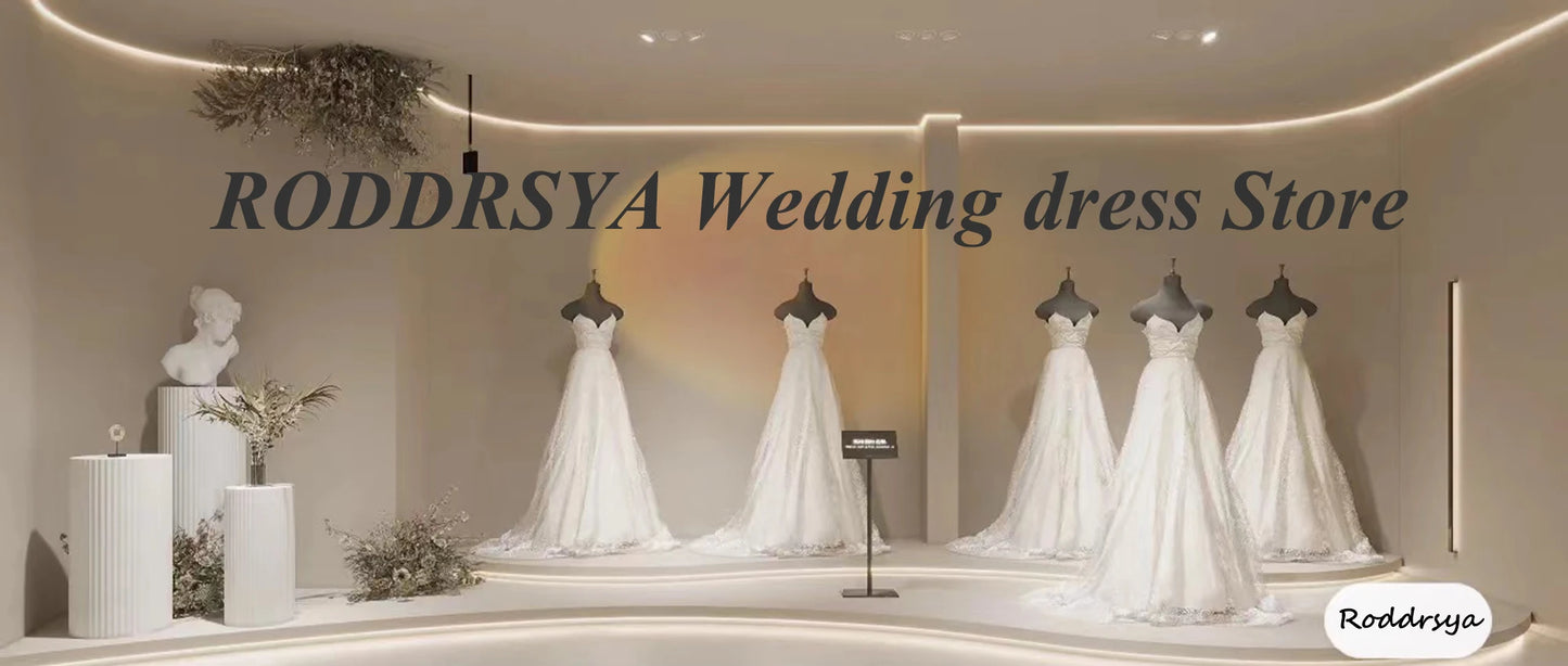 RODDRSYA Elegant Mermaid Satin Wedding Dresses for Woman Sexy robe de mariée Strapless Pleats Bridal Dress Sleeveless Customized
