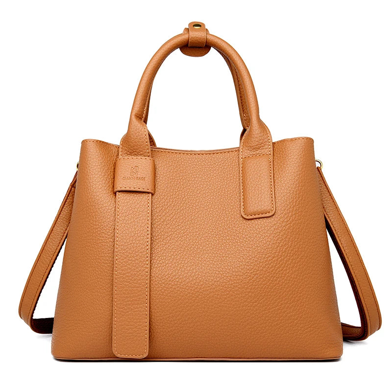 Business Handbags For Women 2022 Luxury Designer Handbag Pure Color Big Capacity Shoulder Crossbody Bags Branded Top-handle Tote