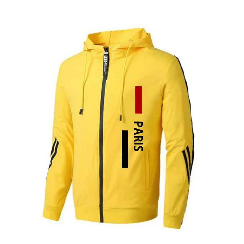 Men's fashion sportswear printed jacket zipper casual coat winter sportswear running men's clothing autumn winter ed sweatshirt.