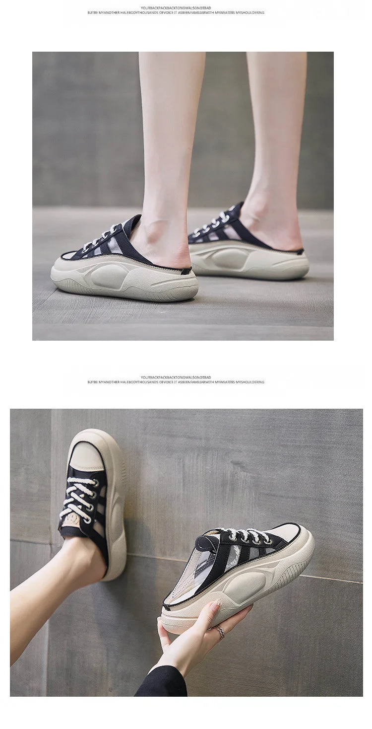 New Women's Shoes Fashion Hollow Out Breathable Thick Sole Lightweight Casual Slippers Shoes for Women Zapatos De Mujer 2023