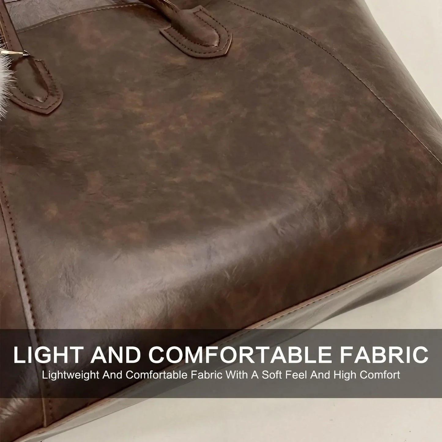 Large Tote Bag for Women Big Capacity Casual Commuting Bag Versatile Shoulder Bag Travel Shopping Use Retro Fashion Handbag