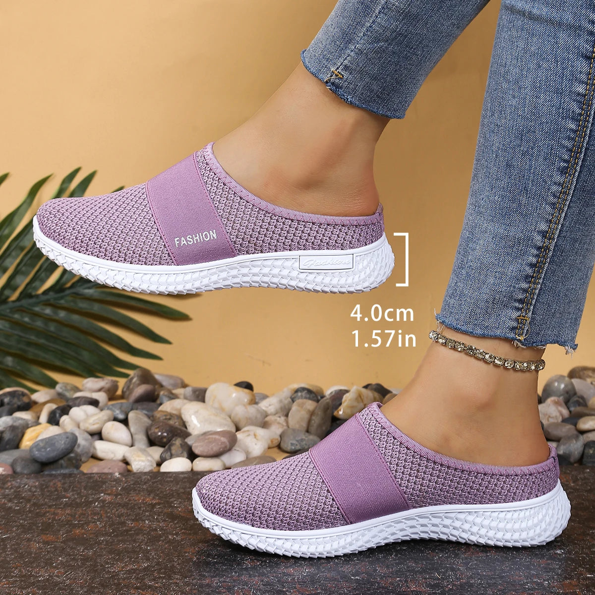 women's shoes Solid Color Mules, women's summer shoes free shippiing shoes Slippers for women Comfortable and breathable