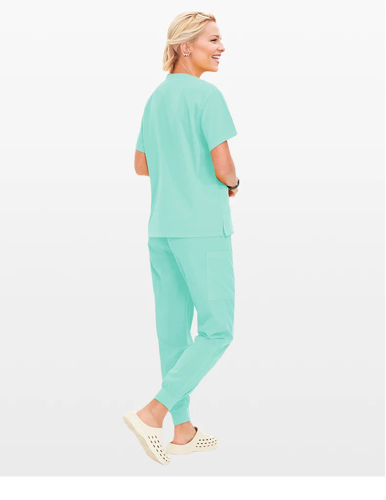 Summer Medical Scrubs Hospital Uniforms Doctor Nurse Workwear 4-way Stretch Pet Clinic Nursing Suits Dentist Working Clothes S21