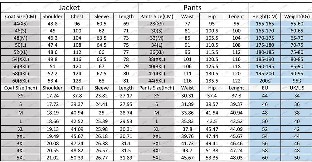 Casual Men's Suits 2 Piece Jacket Pants Grey Double Breasted Stand Lapel Luxury Blazer