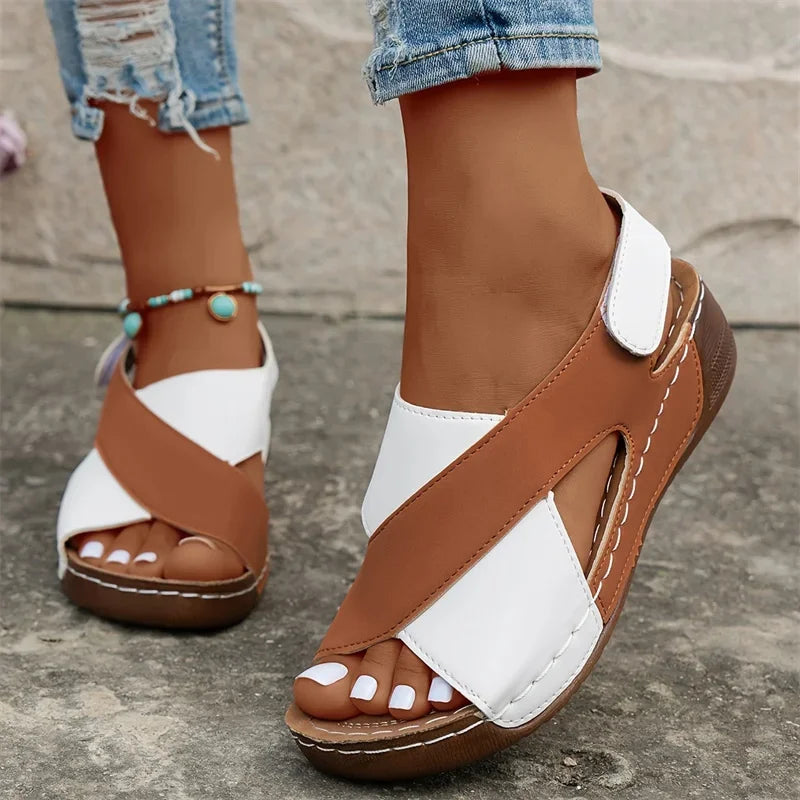 2025 Women Wedges Sandals Summer Fashion Sandals Lightweight Casual Sandals Shallow Outdoor Beach Shoes Women Sandalias De Mujer