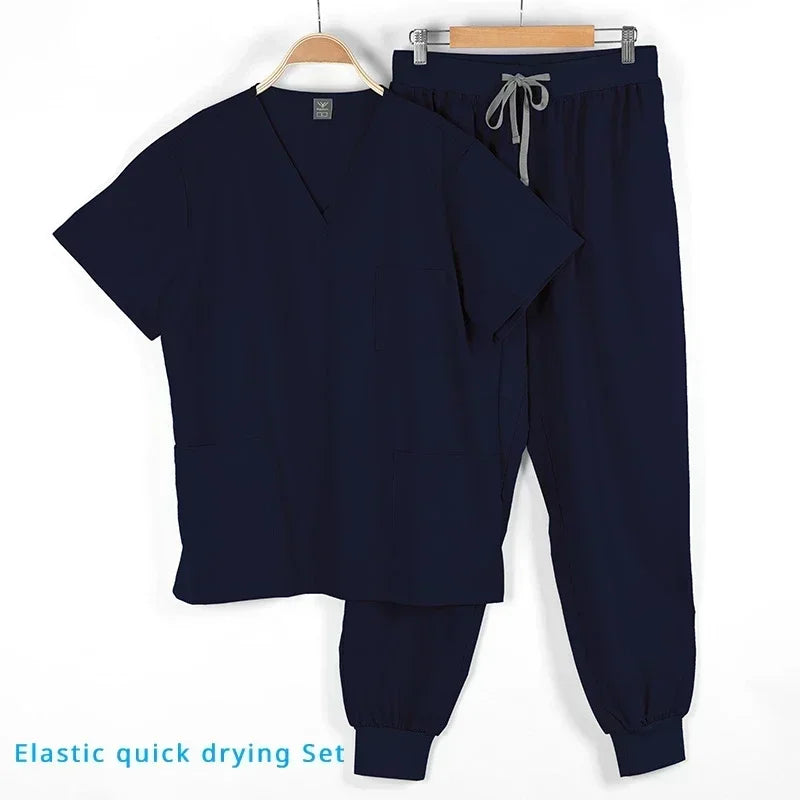 Medical Scrubs Bulk Order - Anti-Microbial Jogger Sets for Surgery/Dental/Vet/SPA/Pharmacy Multi-Pocket Workwear with Pen Slot