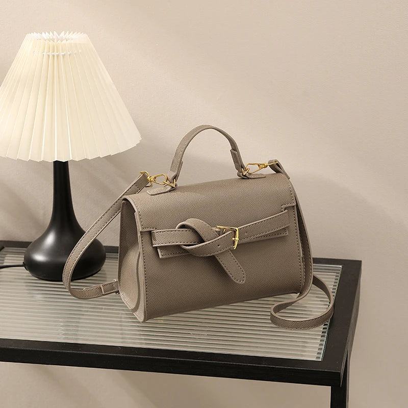 Classic Black Handbag Brand Bag Women Solid Small Pu Leather Crossbody Bag With Short Handle High End Sac A Main Designer Bosas