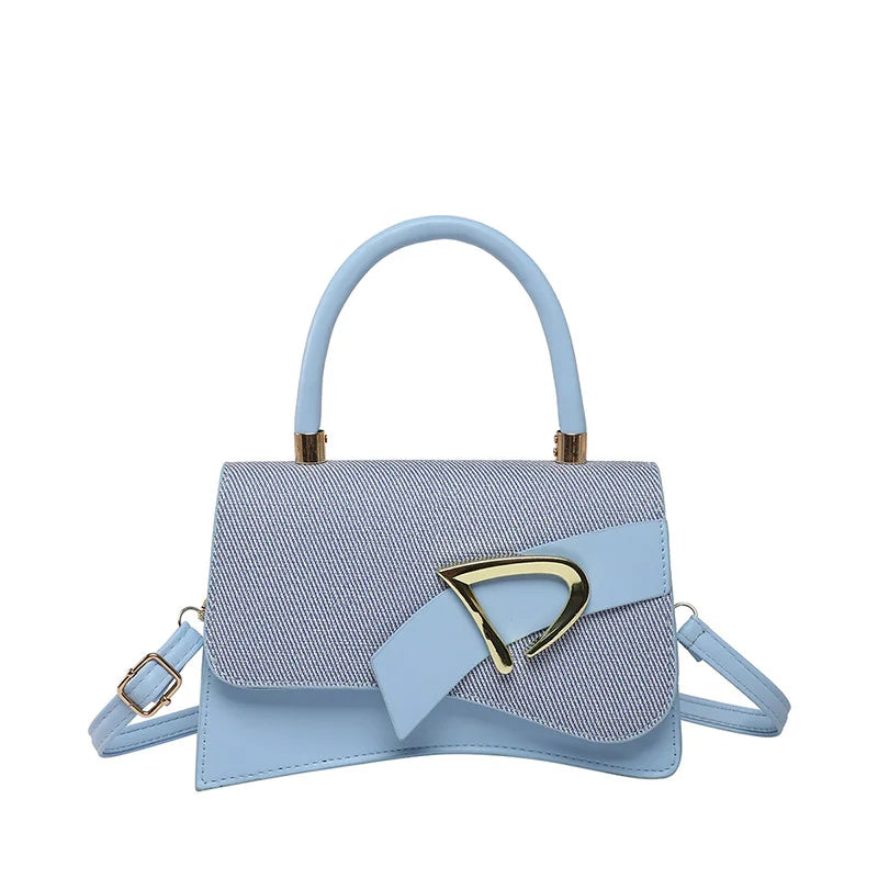 Women's Bags, Hand-held Spliced Contrasting Crossbody Bag, Fashion and Versatile Simple Casual Single Shoulder Small Square Bag