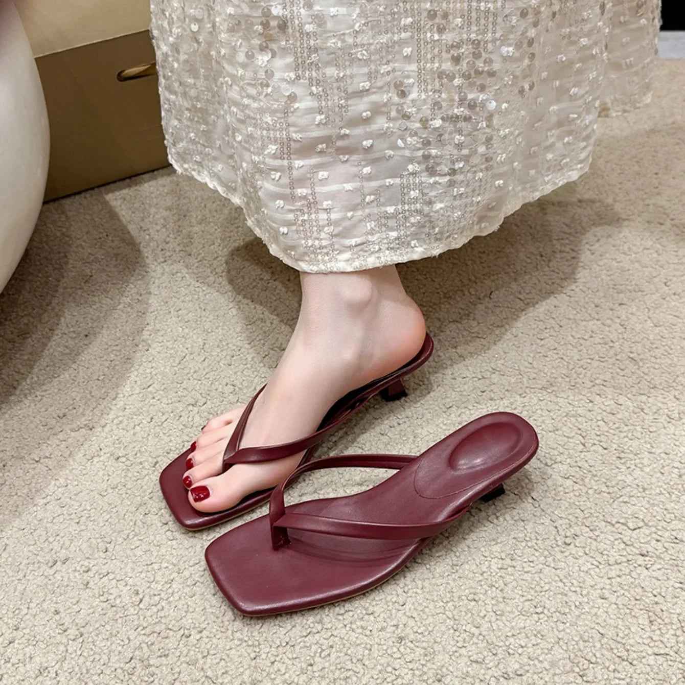 Women Slippers High Heels Sandals Sexy Open Toe Party Wedding New Summer Shoes Fashion Beach Woman Soft Slides Zapatos De Mujer