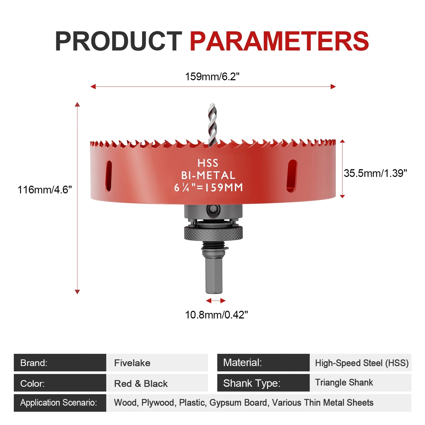 1pcs M42 20mm-200mm Adjustable Hole Saw Drill Bit for Metal, Wood, Gypsum Board - Durable Cutting Tool for Various DIY Projects