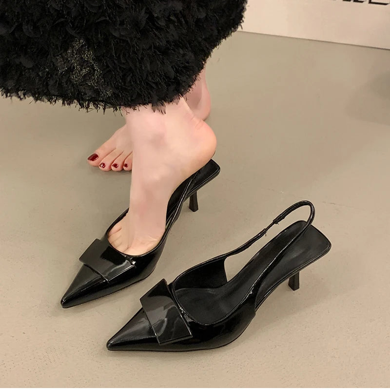 2026 Summer High Heel Women Sandals Fashion Pointed Toe Singbacks Shoes Design Style Banquet Party Sandalias Shoes