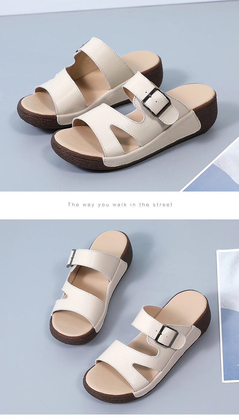 Women Slippers Shoes For Women Summer Sandals Platform Shoes With Heels Slippers Mujer Casual Outdoor Walking Summer Shoes