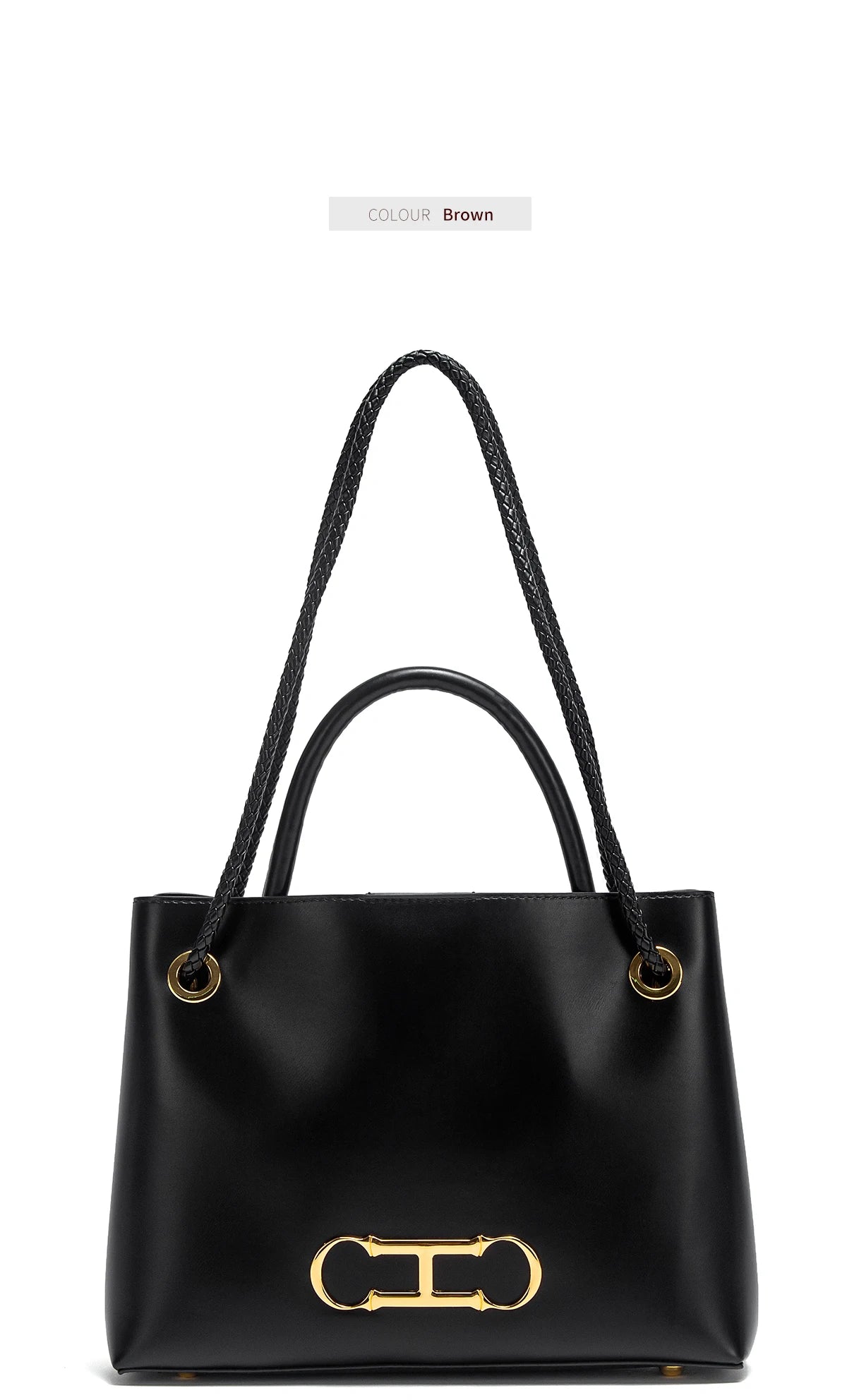 Women's handbag 2025 autumn new black minimalist tote bag dual-use commuting women's bag