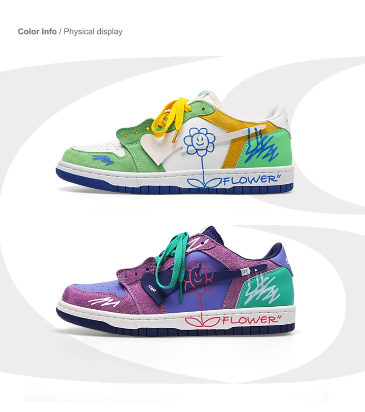 Women Shoes Men Fashion Hip-hop Punk Graffiti Skateboard Shoes Breathable Sneakers Couples Students Outdoor Sports Casual Shoes