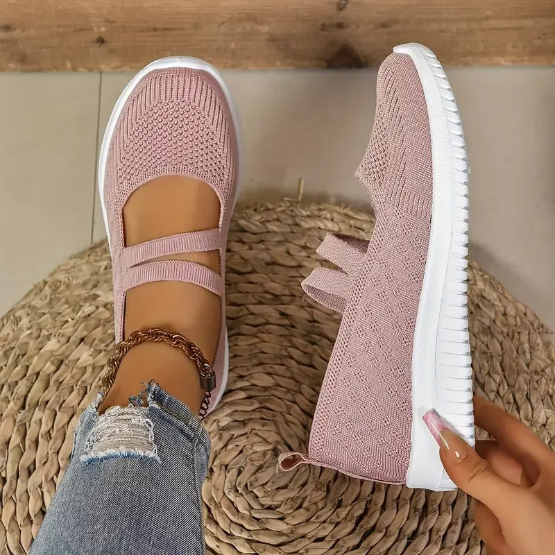 Women's shoes, breathable flying woven shoes, women's outdoor casual shoes, flat anti-slip shoes, free shipping shoes