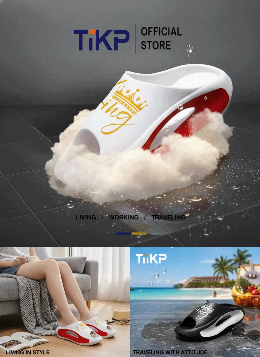Men's and Women's Slippers Fashion Non-Slip Couple Slippers Eva 2 Colors 36-45