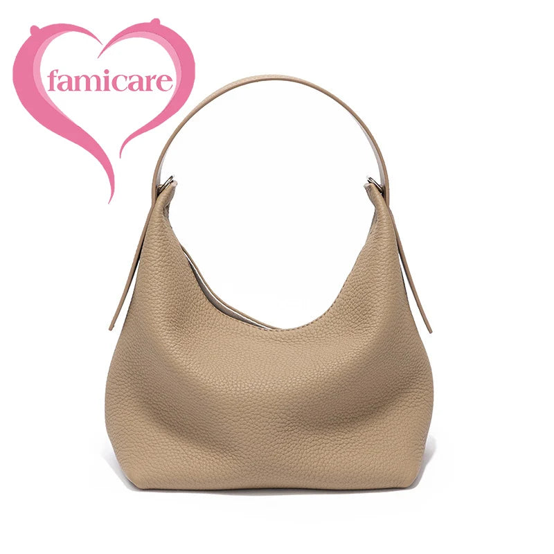 Women's Handbag 2025 New Top Grain Leather Boston Bag Unique Shoulder Crossbody Bag Vintage Commuting Versatile Handheld Tote
