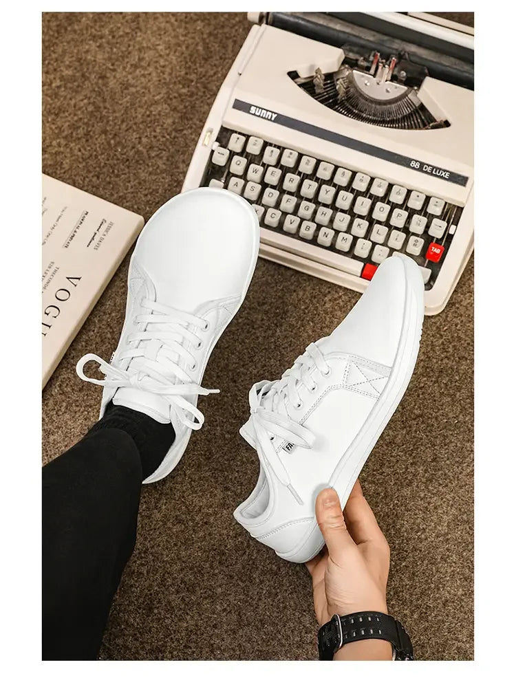 Minimalist Shoe Size 37-48 Men's and Women's Wide Toe Barefoot Casual Artificial Leather Lightweight Walking Sports Shoes