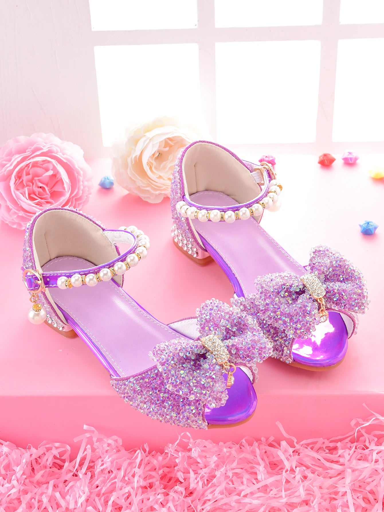 Girls' Dress Sandals For Formal Occasions, Children High Heels For /Models Performance And Fashion Show