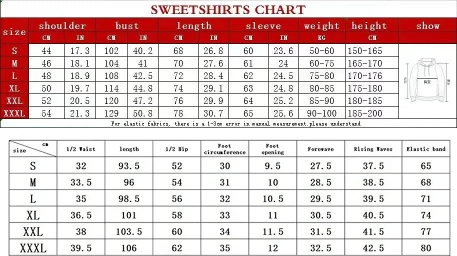Mens Tracksuit Set Zipper Hoodie with Joggers Athletic Sportswear Gym Workout Outfit Urban Casual Autumn Training Sports Suit