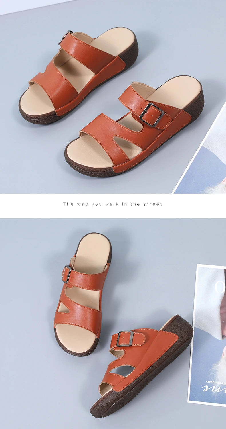 Women Slippers Shoes For Women Summer Sandals Platform Shoes With Heels Slippers Mujer Casual Outdoor Walking Summer Shoes