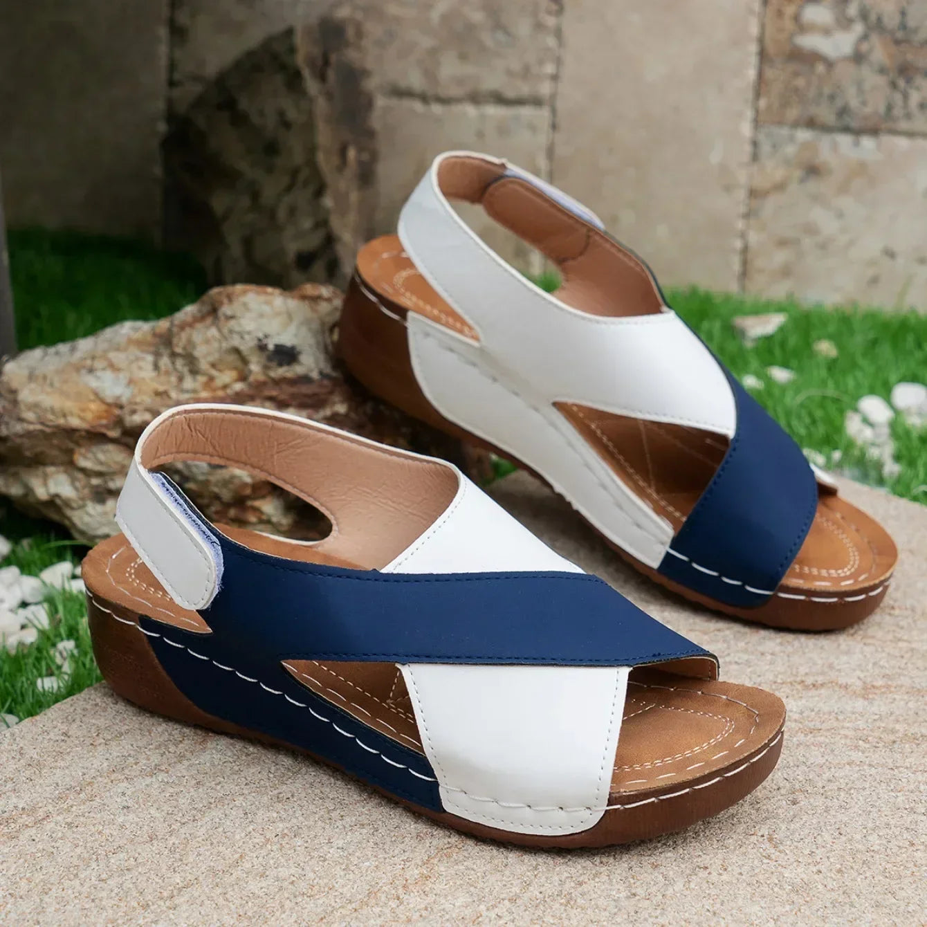 2025 Women Wedges Sandals Summer Fashion Sandals Lightweight Casual Sandals Shallow Outdoor Beach Shoes Women Sandalias De Mujer