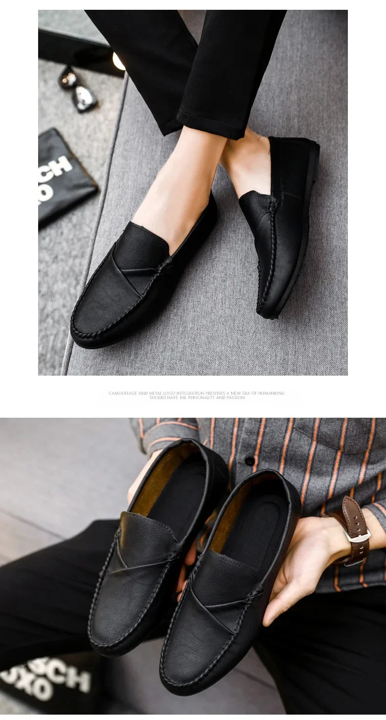 2025 Luxury Trendy Dress Shoes Men Loafers Split Leather Moccasins Shoes for Men Formal Mariage Wedding Shoe Botas Para Hombre