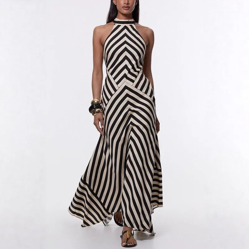 Sexy Black Corset Vacation Party Dress for Women Autumn Elegant Strap Backless Hollow Out Slit Cotton Holiday Long Dress