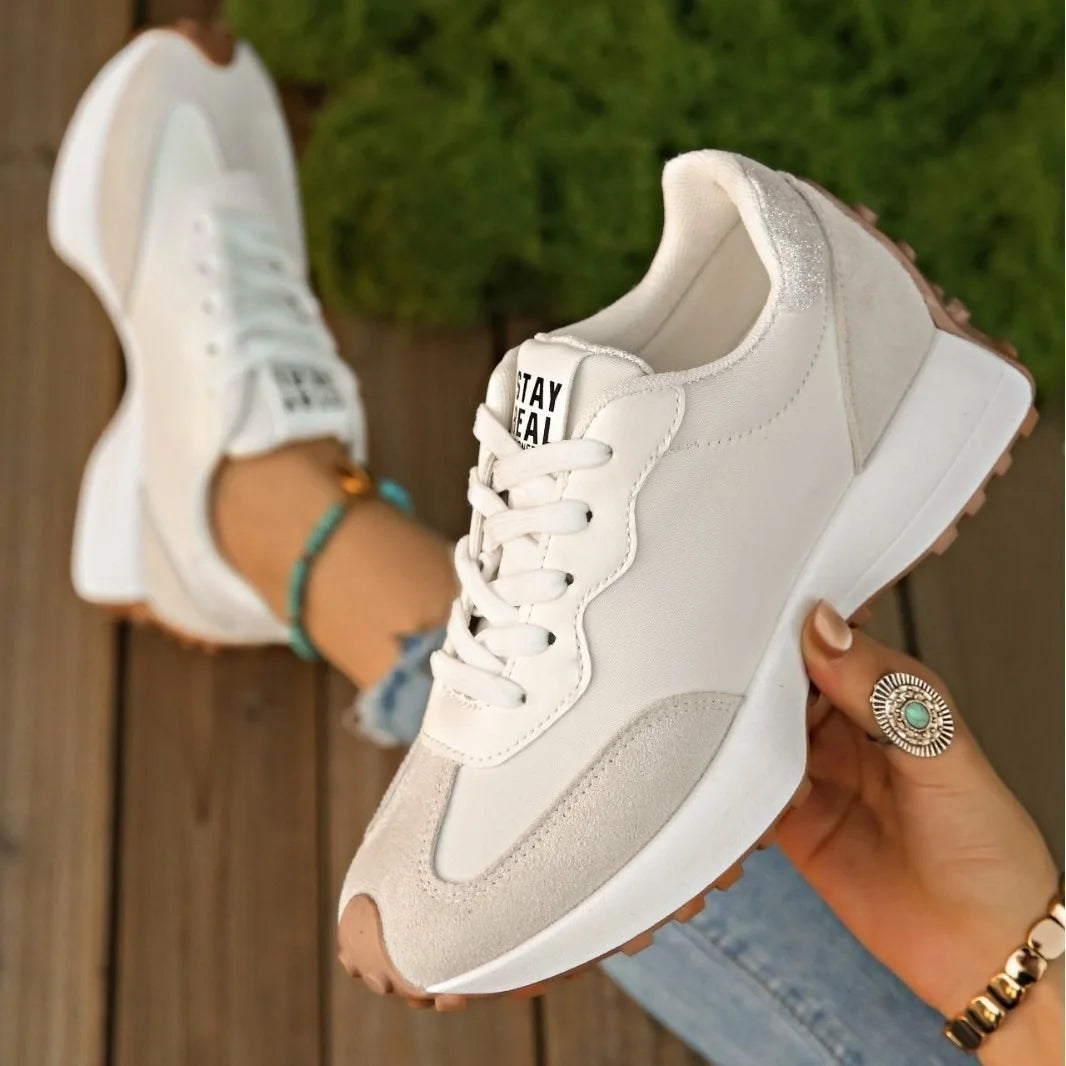 Women Sneakers Causal Walking Shoes Woman Autumn Fashion Lace Up Sports Platform Shoes Outdoor Non-slip Running Shoes
