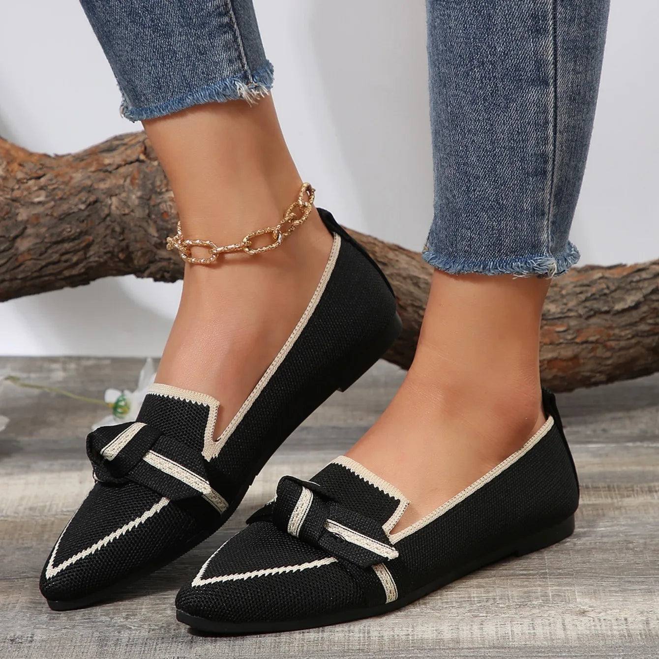 2024 Women Flats Walking Shoes Pointed Top Solid Color Loafers Mesh Breathable Shoes Comfortable Women Sneakers Zapatos De Mujer