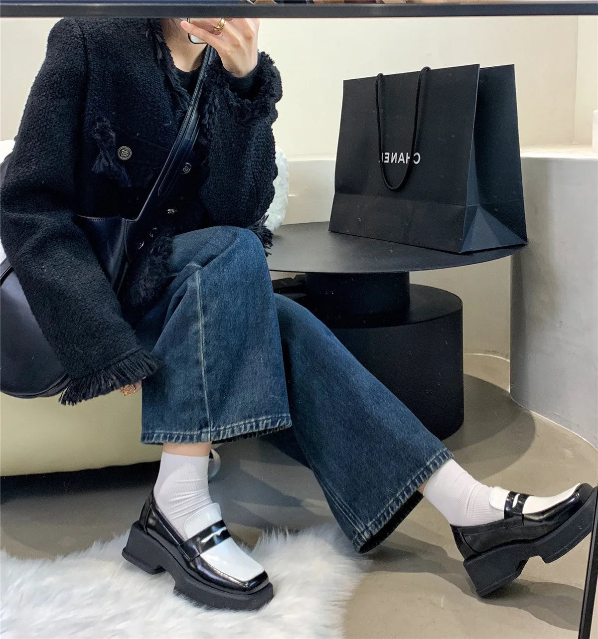 2025 New Women'S Shoes Low Heel Loafers Casual Ladies Slip on Square Toe Shoes Female Elegant Fashion Shoes Zapatillas Mujer