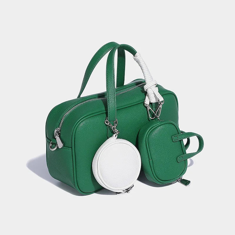 Boston Bag Women Fashion 2025 Euro-America Style Simple Shoulder Bag Handbags Composite Bag