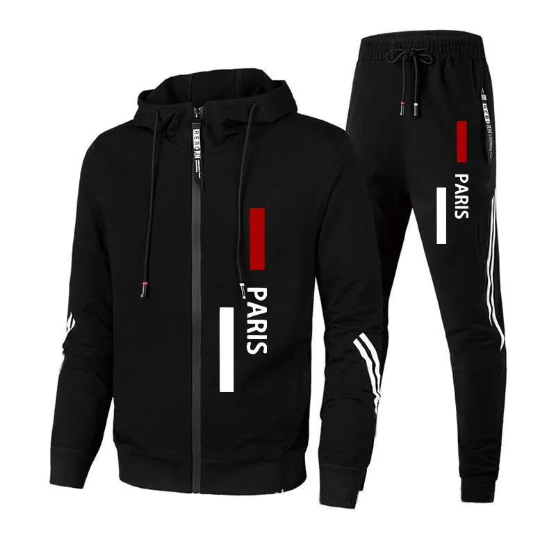 Men's fashion sportswear printed jacket zipper casual coat winter sportswear running men's clothing autumn winter ed sweatshirt.