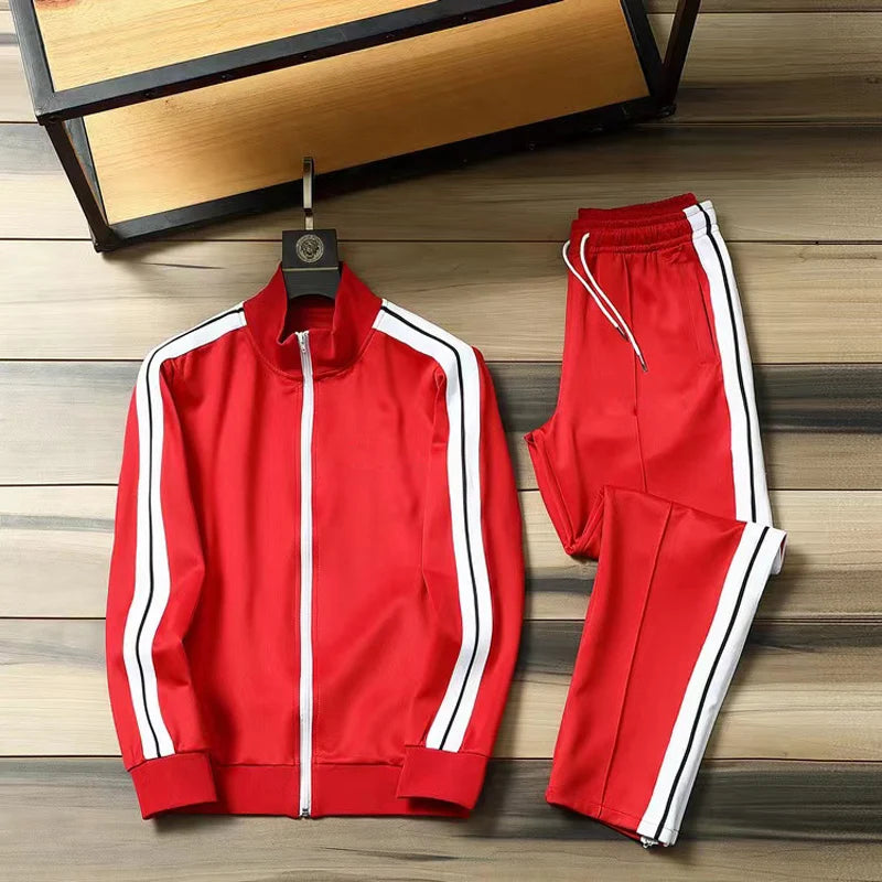 2025 Summer New Casual Suit Men's Lapel Shirt Trouser Two-Piece Comfortable Versatile Sport Suit